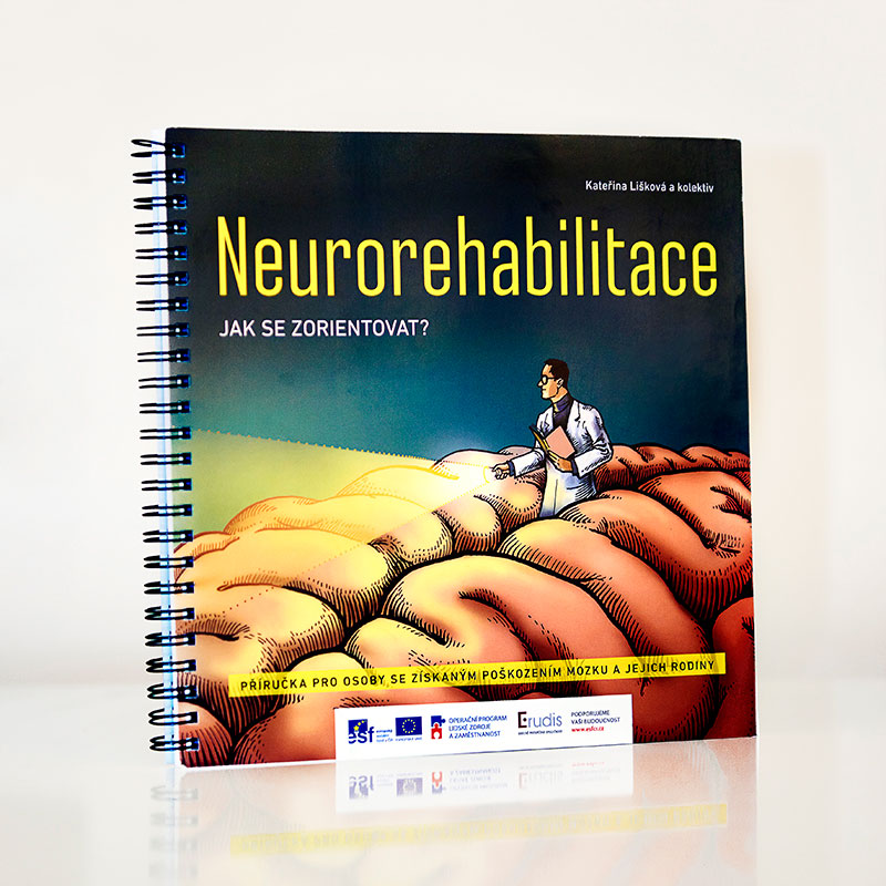 příručka o poškození mozku - Neurorehabilitace. Grafický návrh knihy a její sazba.
