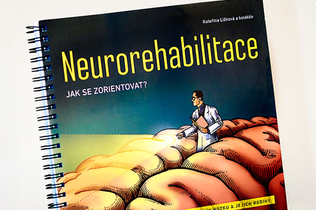 příručka o poškození mozku - Neurorehabilitace. Grafický návrh knihy a její sazba.